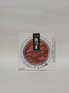 K＆Kの缶つま（コンビーフユッケ風）の缶詰の写真