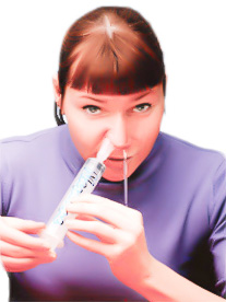 ナサリン（鼻腔洗浄システム）の使用イメージの画像